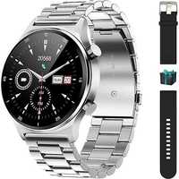 Smartwatch 1,32-calowy Opaska fitness IP67 SREBRNY. ! NIEKOMPLETNY