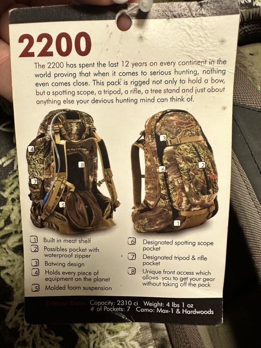 Мисливський рюкзак Badlands 2200 max1