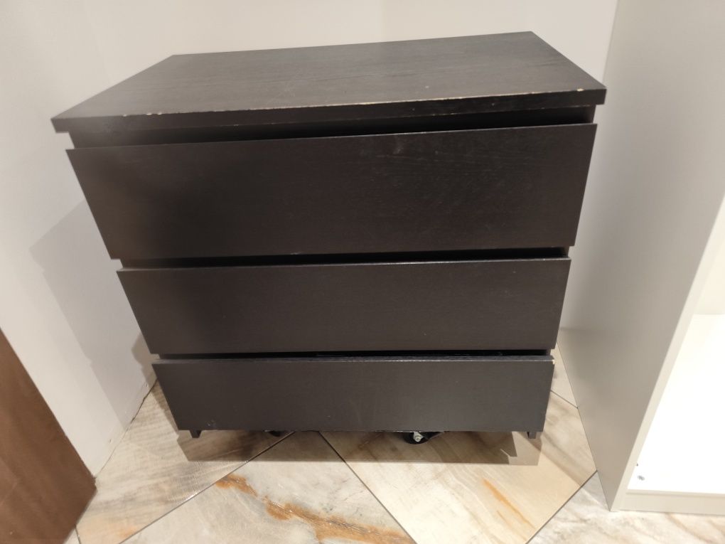 Komoda Malm Ikea czarnobrązowa
