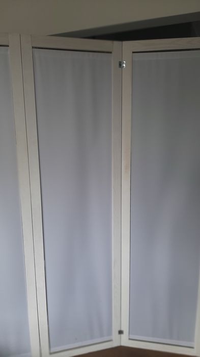 Biały parawan trzyczęściowy