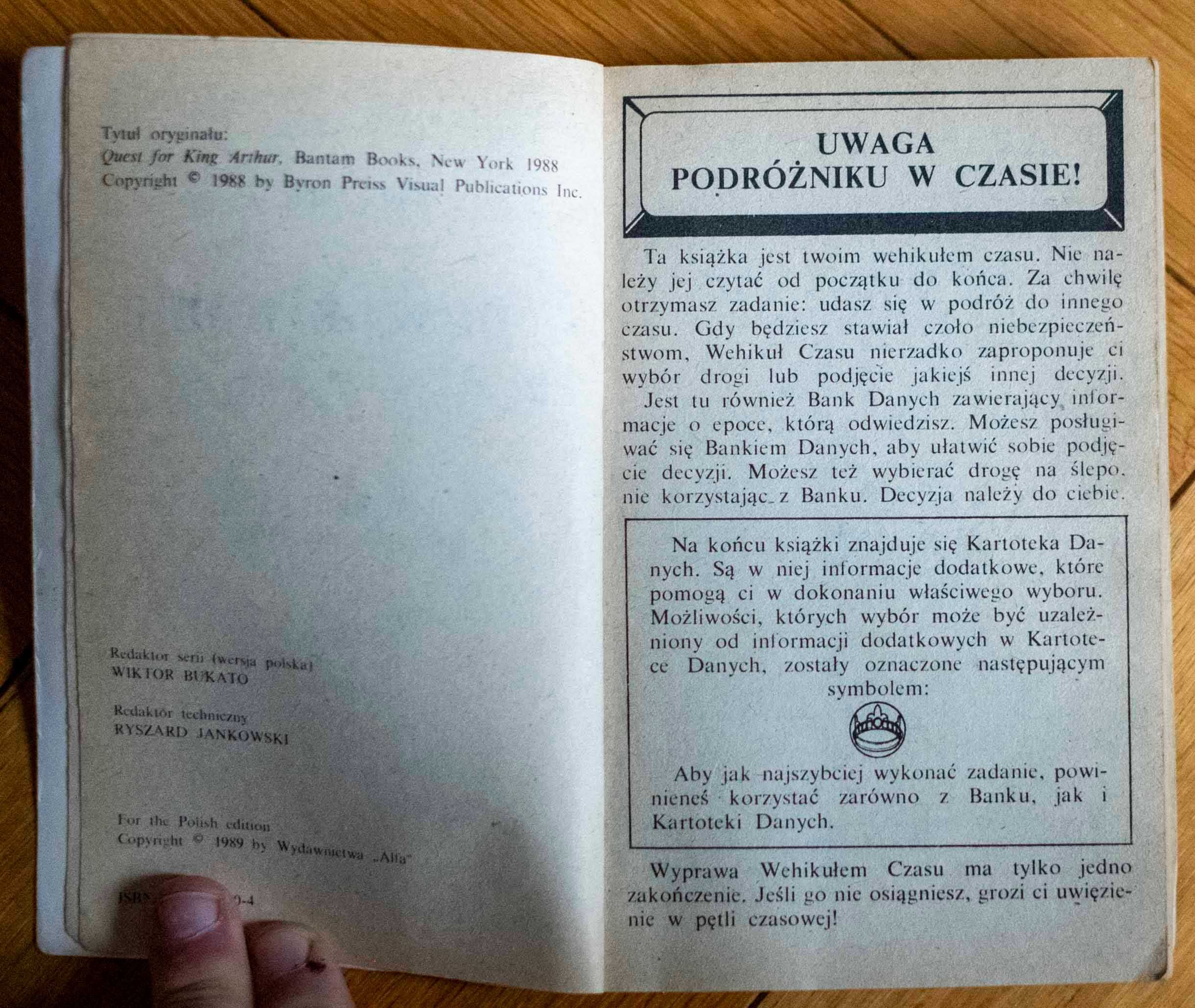 Wehikuł Czasu 1 W poszukiwaniu króla Artura Ruth Ashby ALFA RPG gra