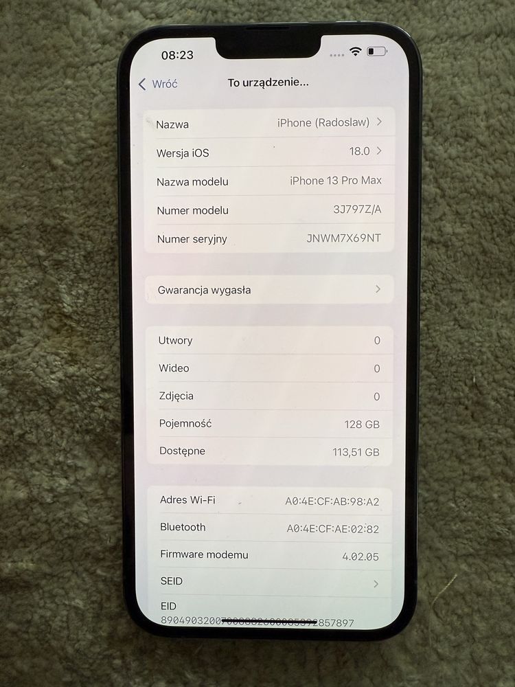 Iphone 13 pro max 128 gb