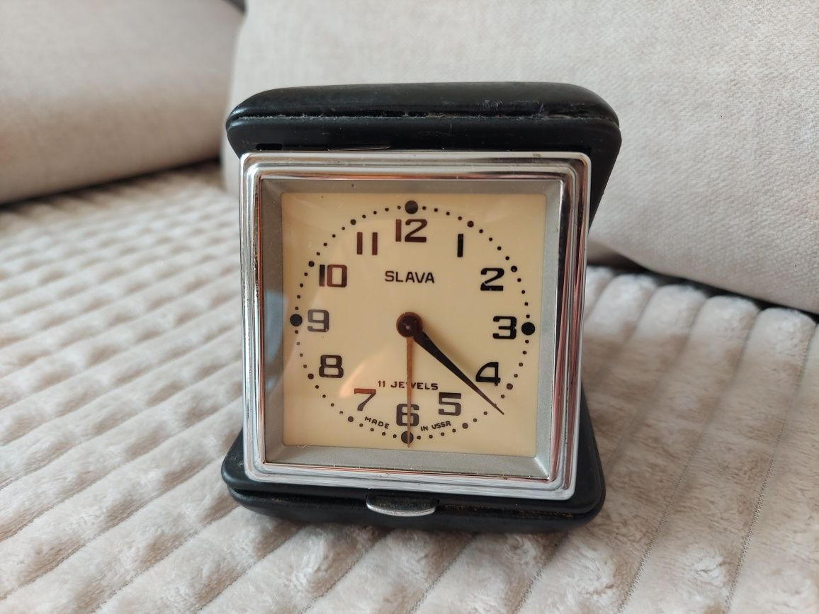 Budzik podróżny zegar SLAWA lata 60' ZSRR super stan!