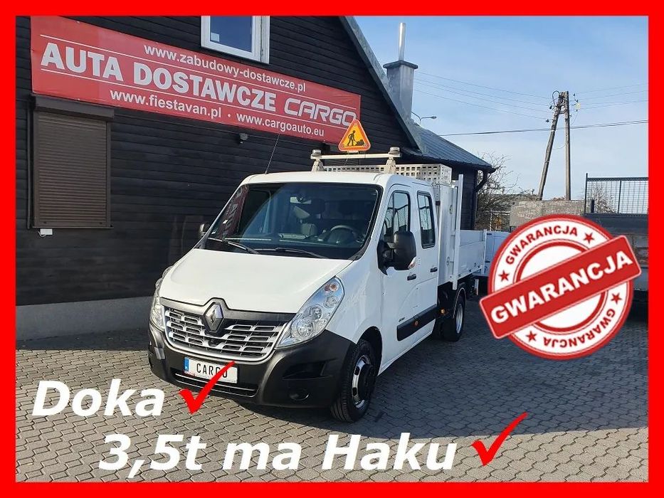 Renault Master  2,3 165KM Bliźniak  Doka Skrzynia Hak-3,5t   Klima//