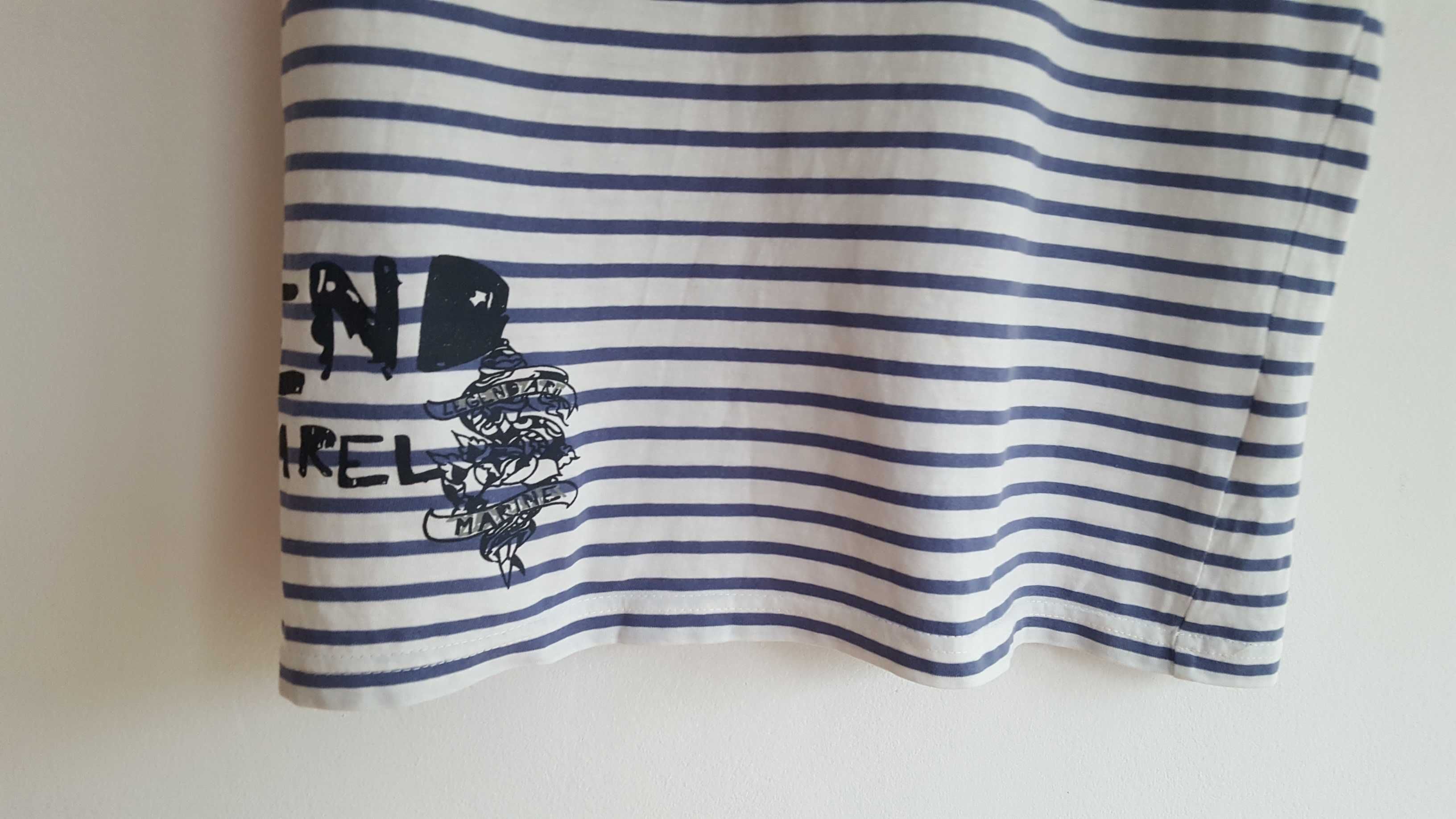 T-shirt Regatta w paseczki styl marynarski M bawełna