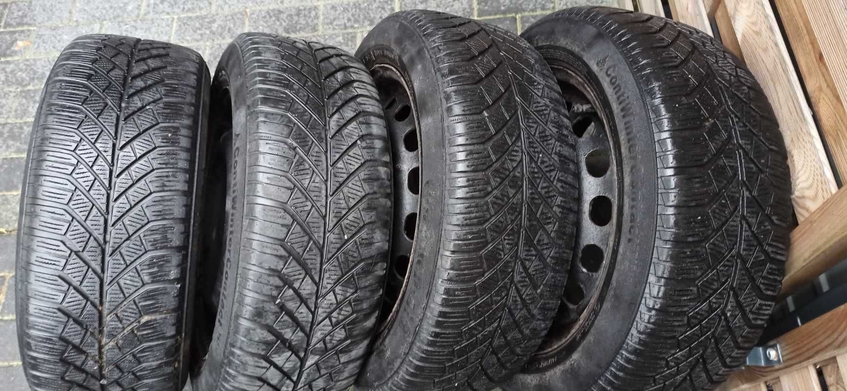 Felgi z Oponami zimowymi 205 55 R16 Continental VW Skoda 5x112