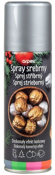 Srebrny Spray Dekoracyjny Idealny Do Ozdób Świątecznych Diy Projektów
