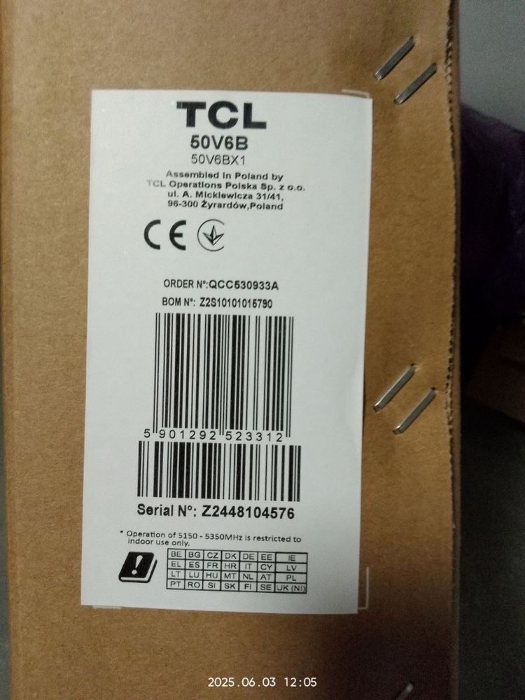 Telewizor TCL 50”