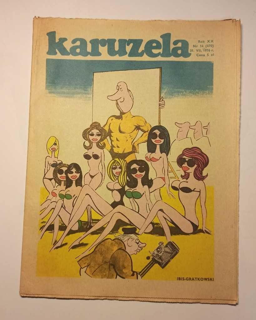 Karuzela - dwutygodniki satyryczne z 1976 r. - 11 egzemplarzy