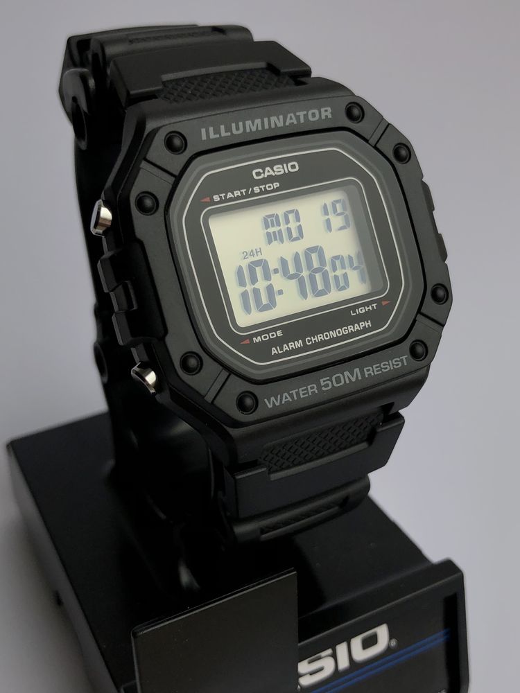 Часы касио годинник касіо Casio watch illuminator W-218H-8AVCF Ø46мм