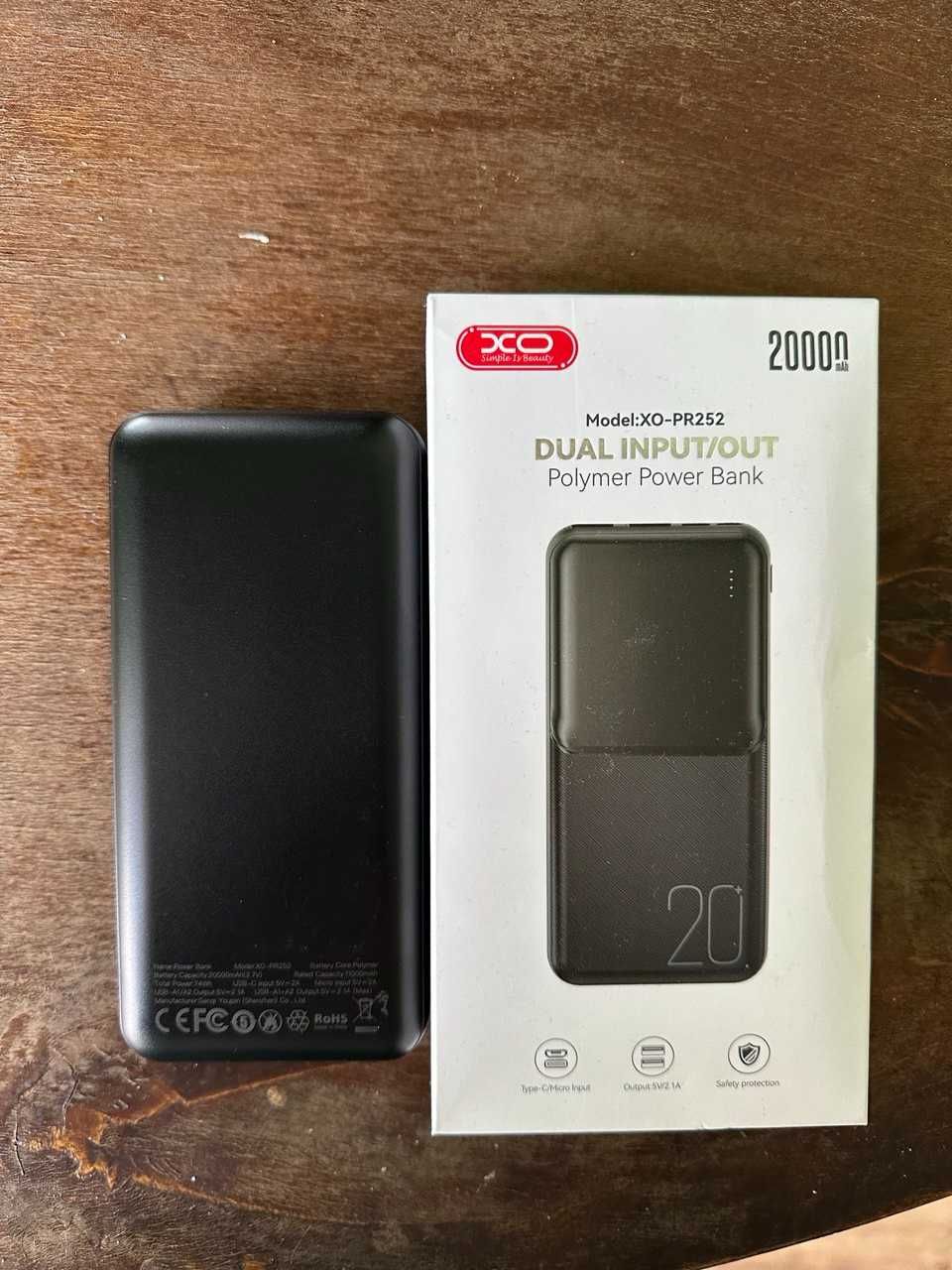 Powerbank XO PR252 20000 mAh 22.5W Чорний