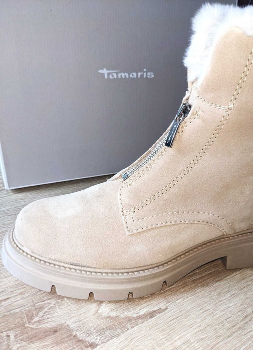 Зимові замшеві чоботи на вовнi Tamaris, p-p 40