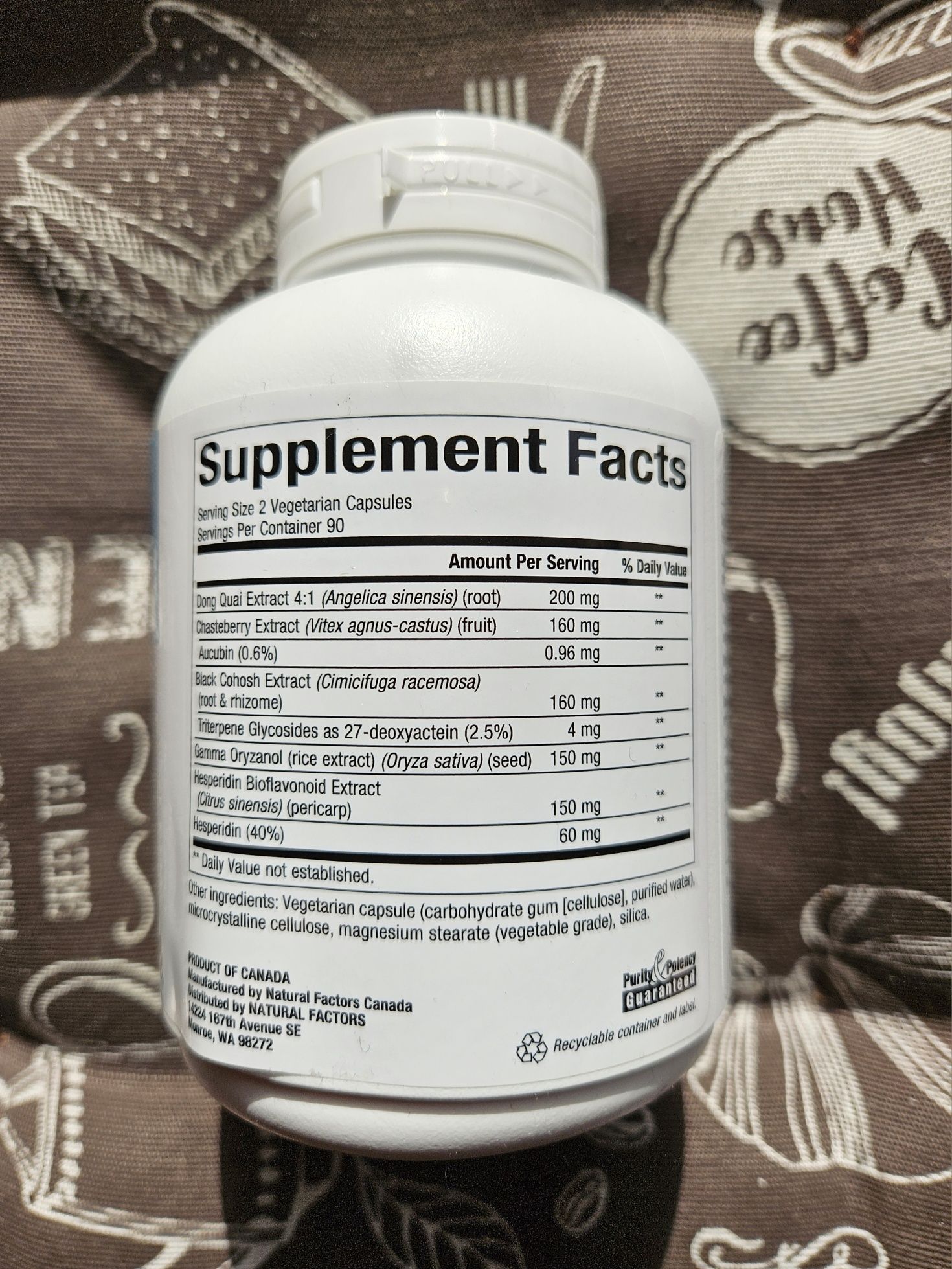 Natural factors MenoSense вітаміни під час менопаузи для жінок 90 180