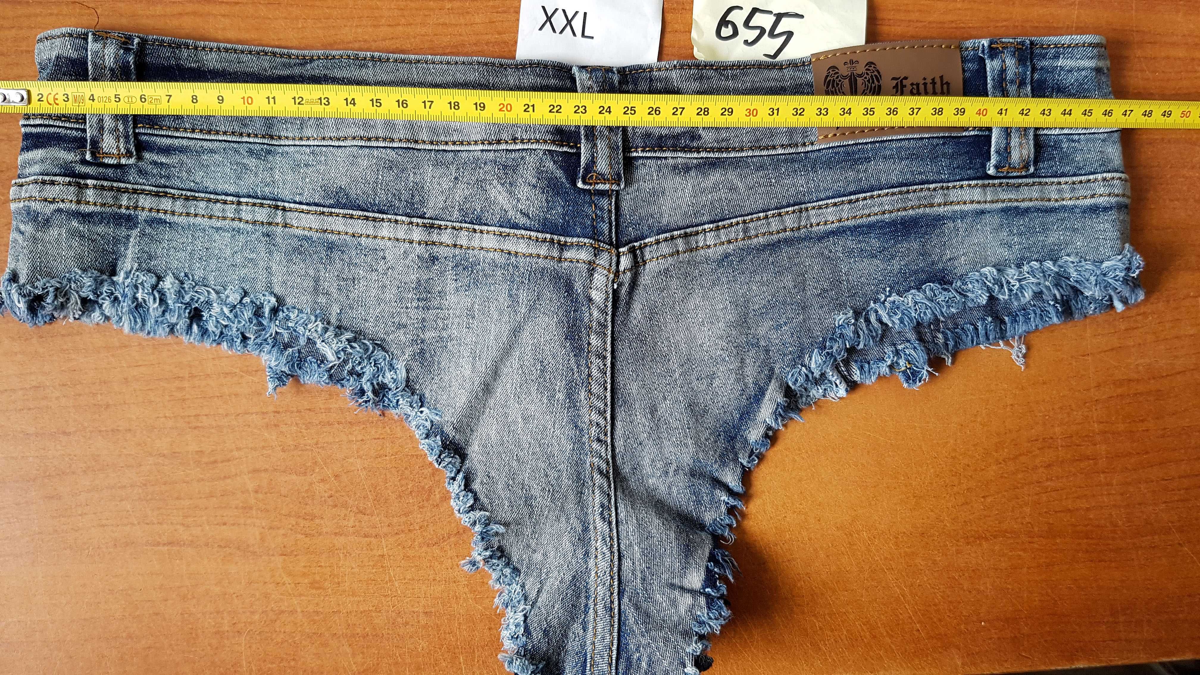 Szorty Damskie Spodenki Jeans Dżins 655 Seksowne Na Lato Biodrówki XXL