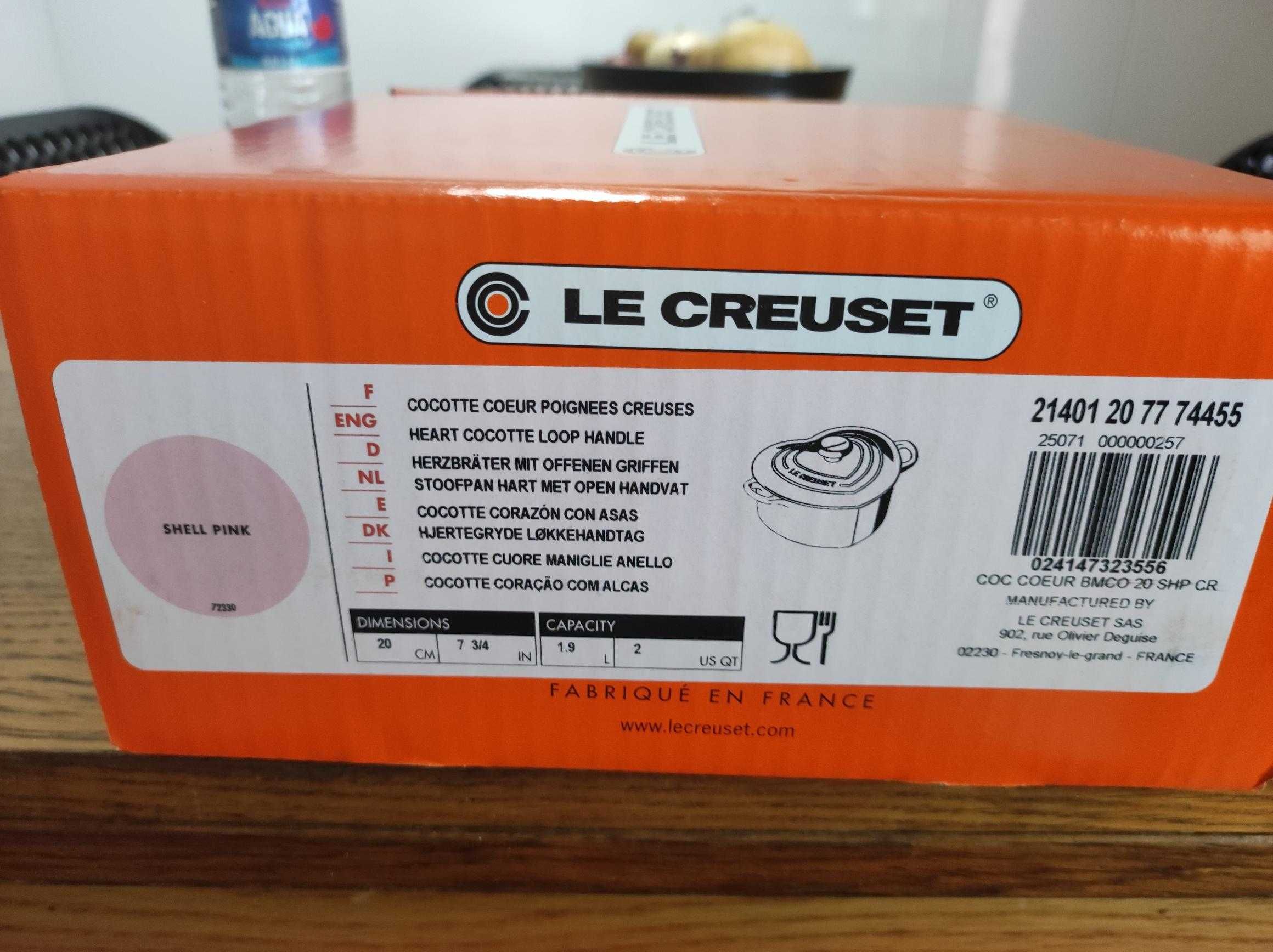 Cocotte Coração 20 cm em Ferro Fundido Le Creuset - NOVA NUNCA USADA