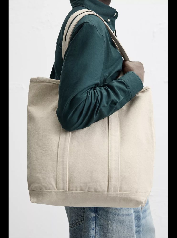 Mala Tote Bag De Tecido Zara NOVO