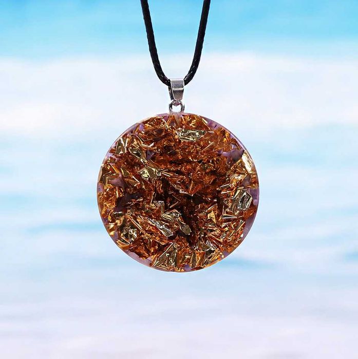 CZAROIT Naszyjnik Orgonitowy Piękny Prezent Naturalny Kamień HIT