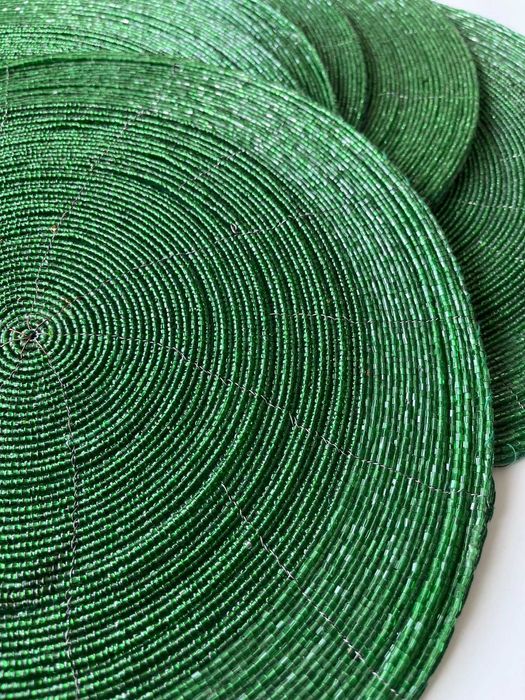 Podkładki dekoracyjne -komplet 6 szt. butelkowa zieleń Home&You