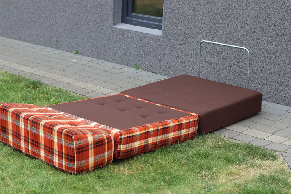 Fotel modułowy rozkładany Niemcy lata 70 vintage