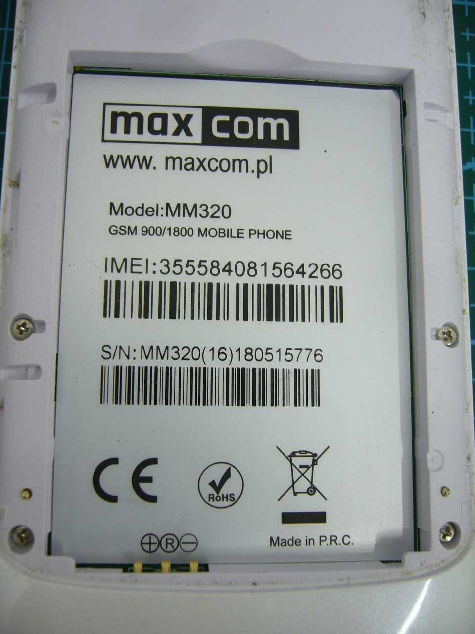 Telefon komórkowy MaxCom MM320