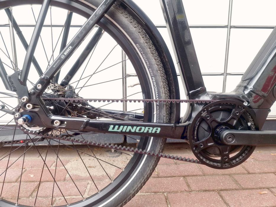 FV23% Rower elektryczny WINORA Sinus 60 cm - BOSCH 625Wh - pasek Gates