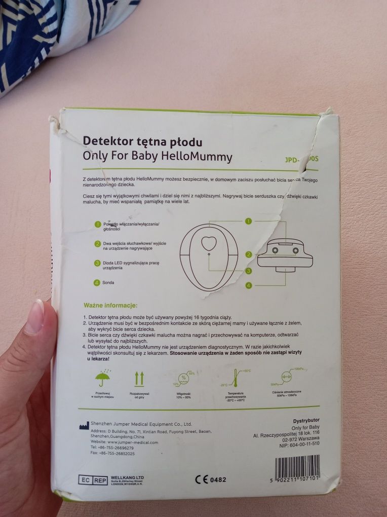 Detektor tętna płodu hello mummy