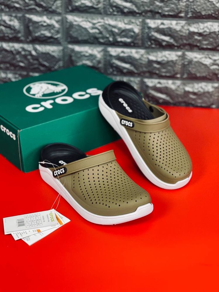 Мужские шлепанцы Crocs LiteRide Пляжные сабо кроксы шлепки тапочки