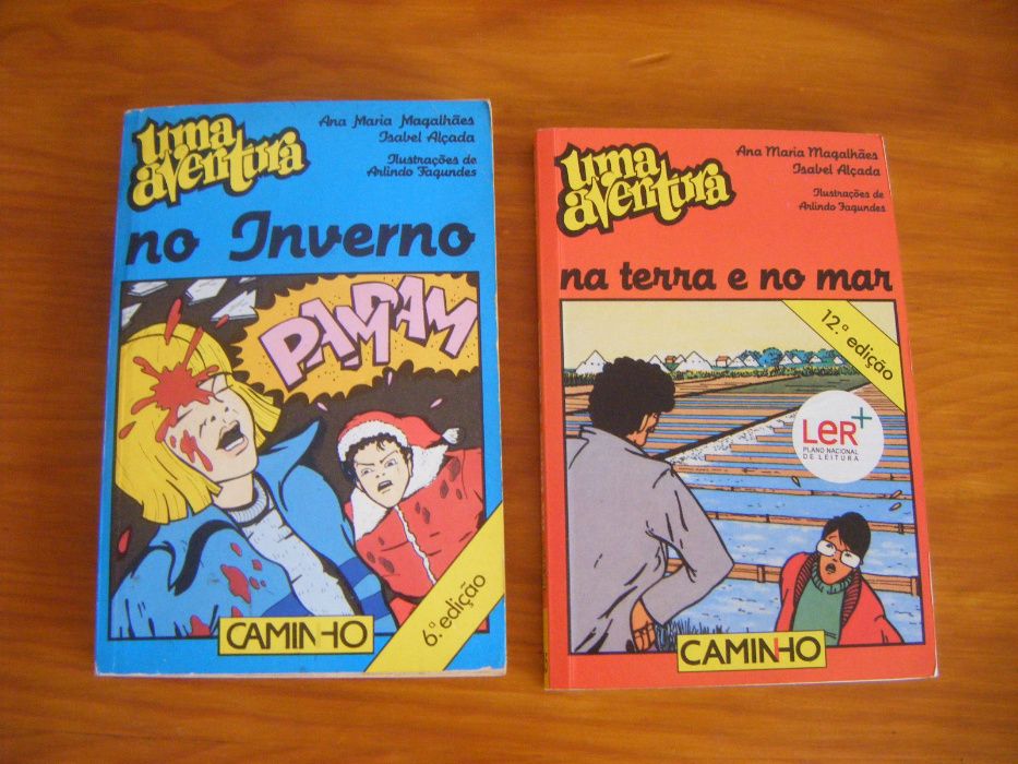 Livros "Uma aventura " de Ana maria Magalhães e Isabel Alçada