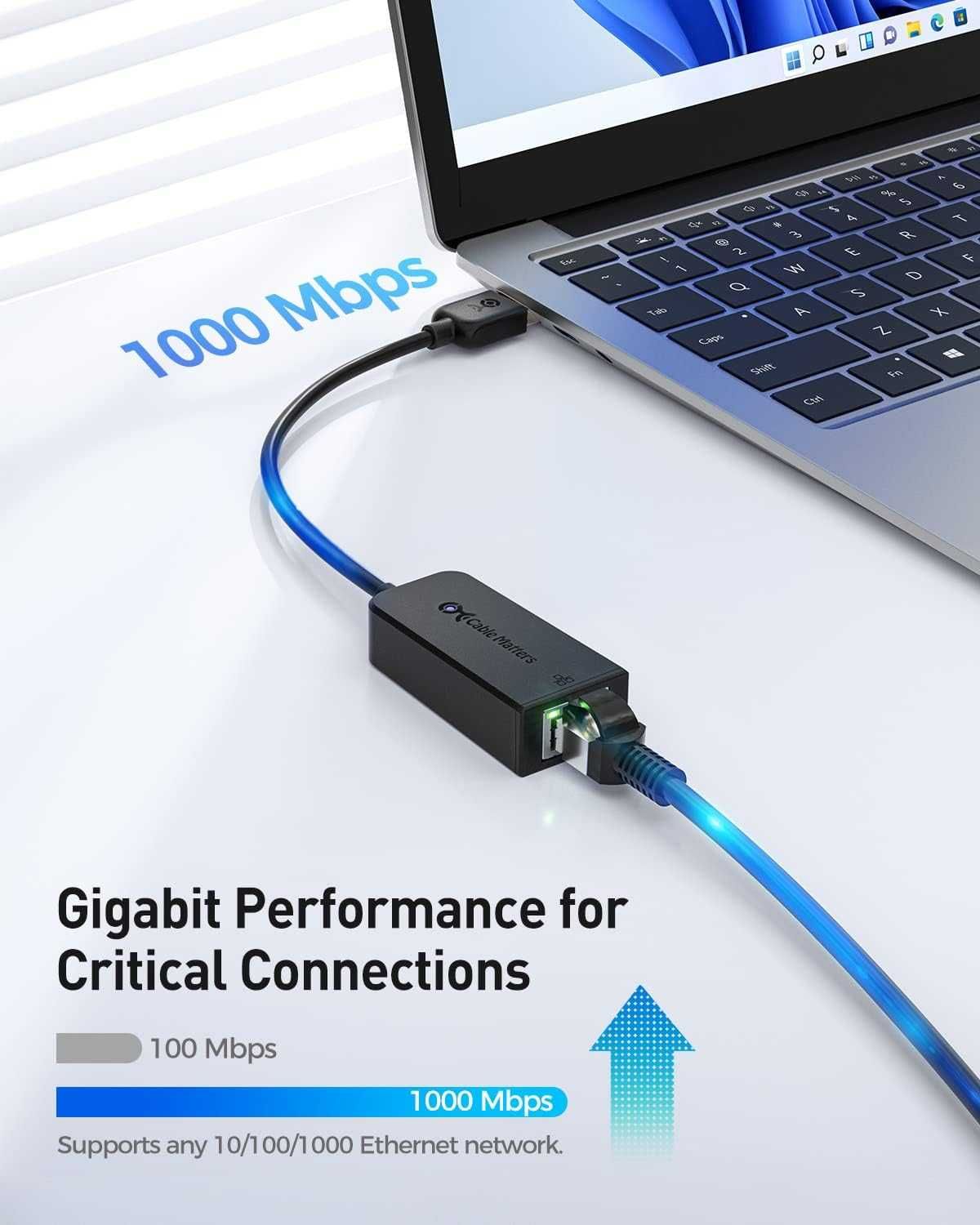 Cable Matters Adapter USB na Ethernet (USB 3.0 na Ethernet)
