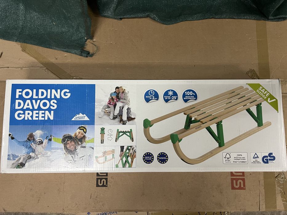 Sanki składane drewniane