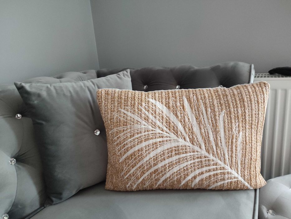 Poduszka boho słomiana liść palma 40x60 home&you