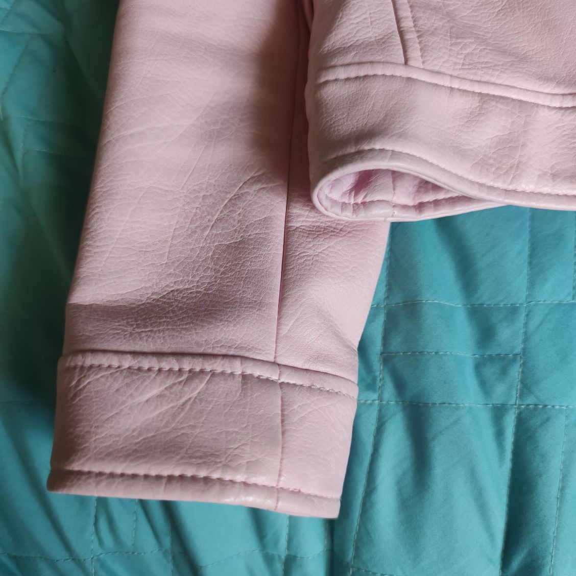 Różowa kurtka ze sztucznej skóry Zara 11-12 lat