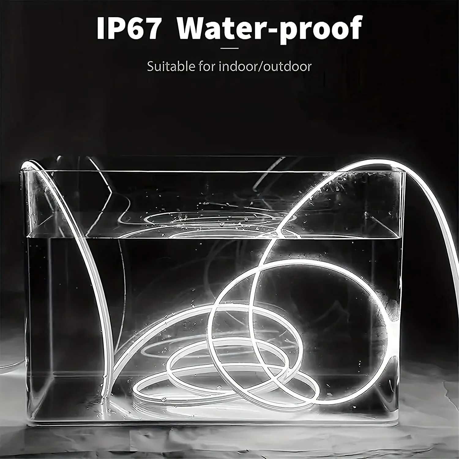 Tira de luz Led e néon flexível à prova d'água Usb 1 metro branco