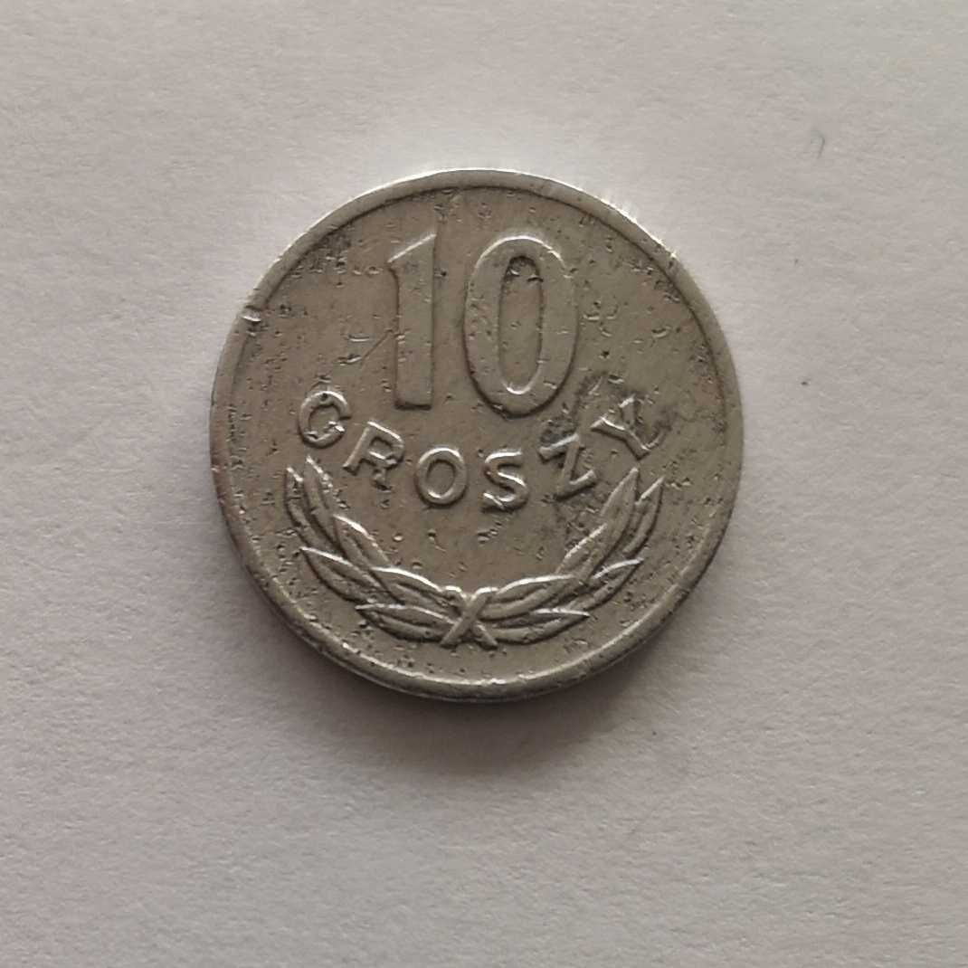Moneta PRL 10 groszy 1966r.Al Stan monety widoczny na zdjęciach.