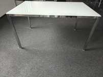 Stół Ikea Torsby chrom biały połysk 135x85
