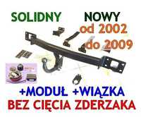 Nowy Kompletny Hak Holowniczy + Kula + Wiązka + Moduł + Gniazdo elektr. do Mercedes-Benz W211 E-klasa Sedan od 2002 do 2009 BEZ CIĘCIA ZDERZAKA