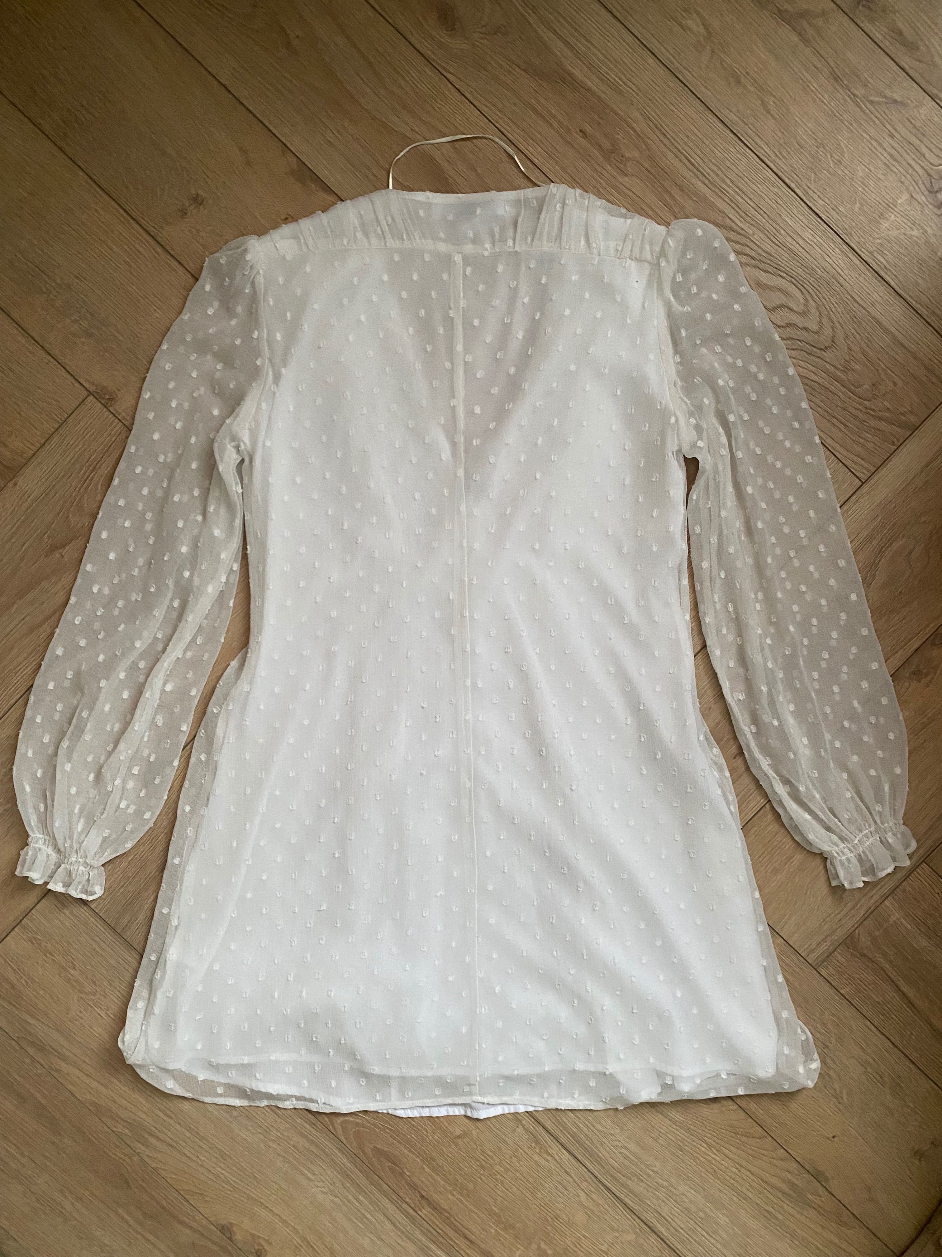 Biała sukienka mini Zara S