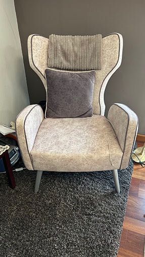 Sofá chaise longue de 3 lugares + 1 cadeirão