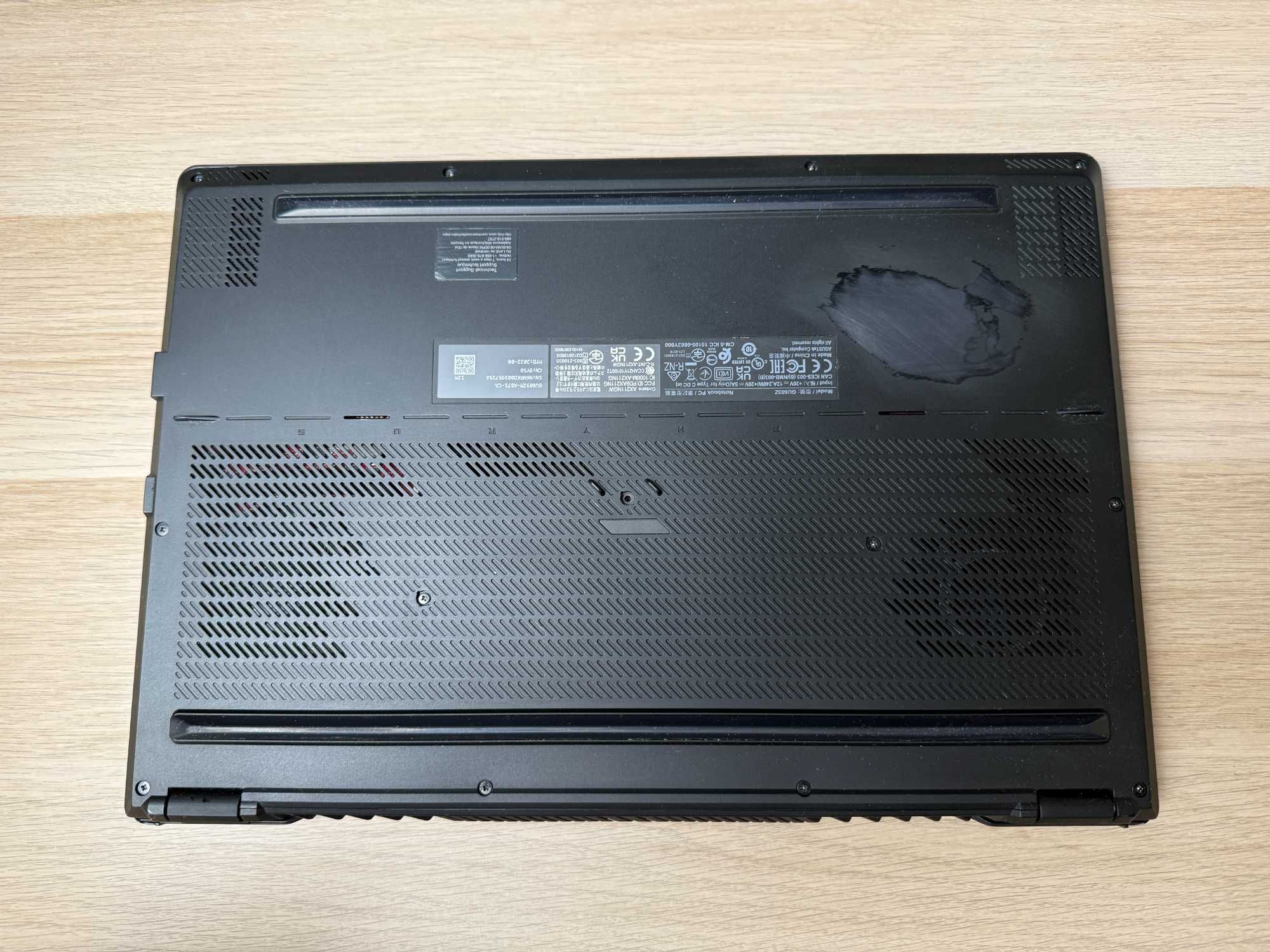 ASUS Zephyrus M16 165Hz (RTX 3060) i7-12700H (RAM 16GB) 512 GB m.2