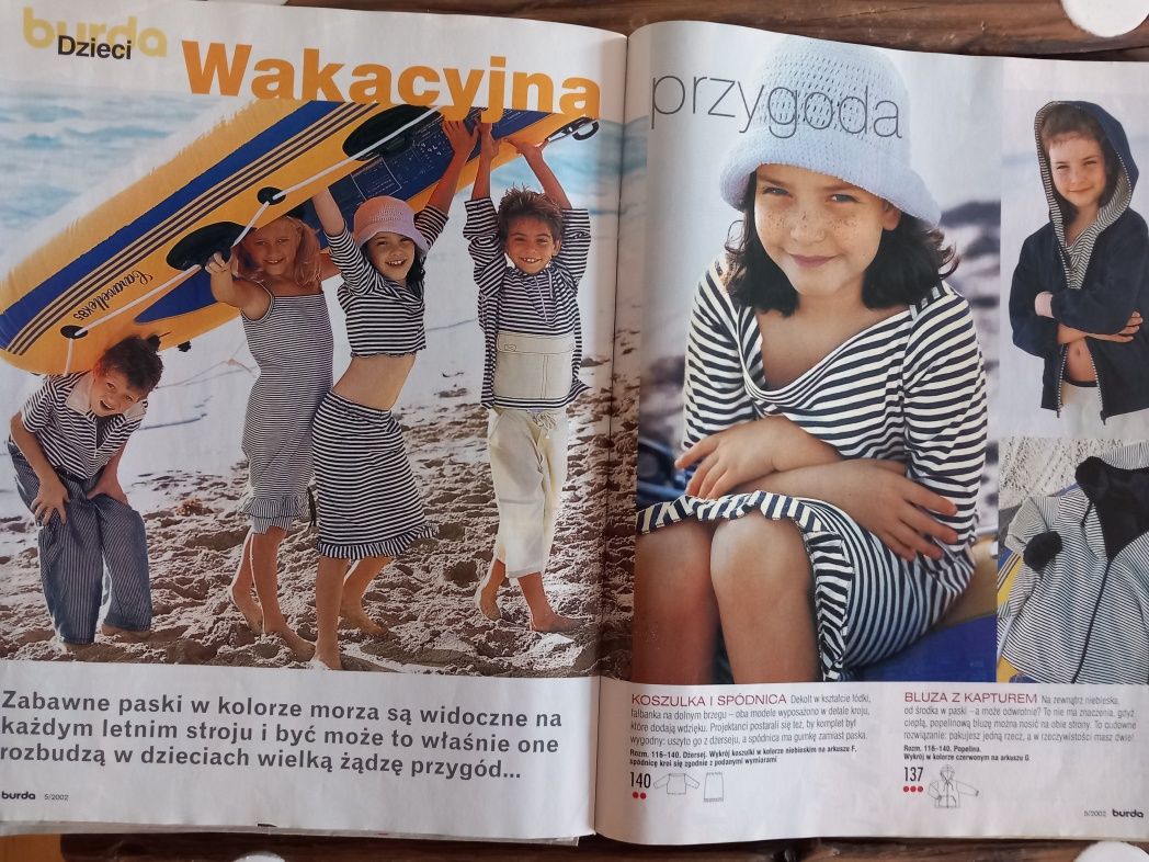 BURDA 5/2002 rok,miesięcznik modowy.