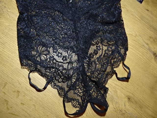 Lovehoney body koronkowe czarne nowe S