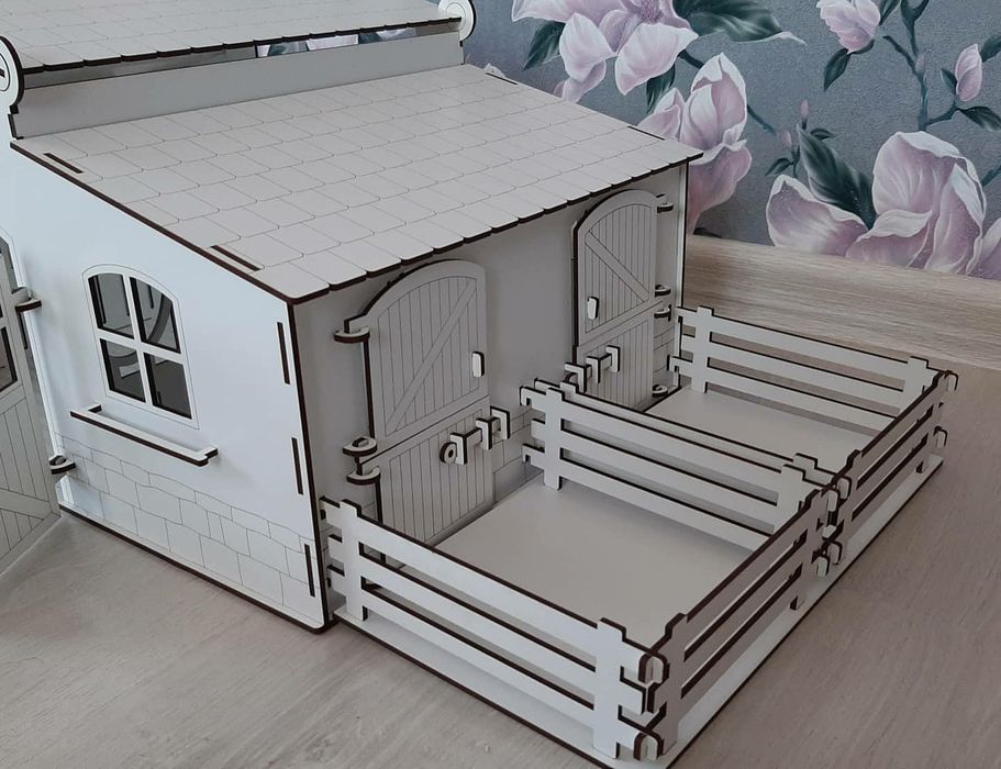 Конюшня шляйх, загін для коників, конюшня для лошадей Schleich