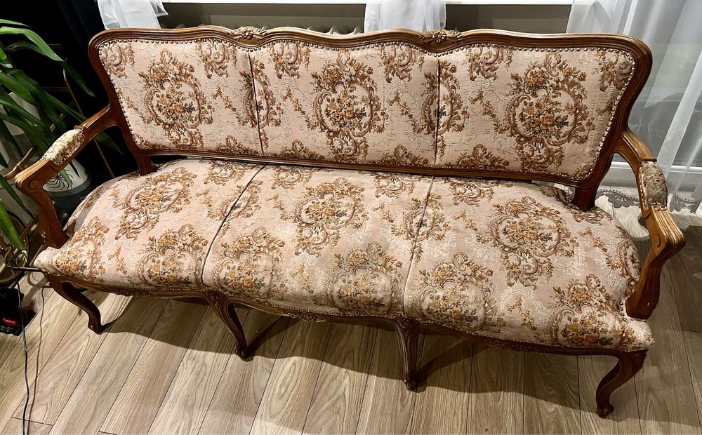 Kanapa 3 osobowa sofa Rococo Ludwik XV antyk