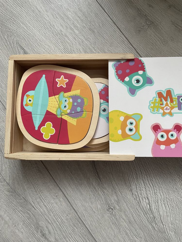 Sevi puzzle drewniane dla niemowlaka w pudełku