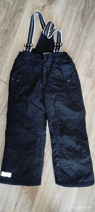 Spodnie zimowe śniegowe na szelkach h&m