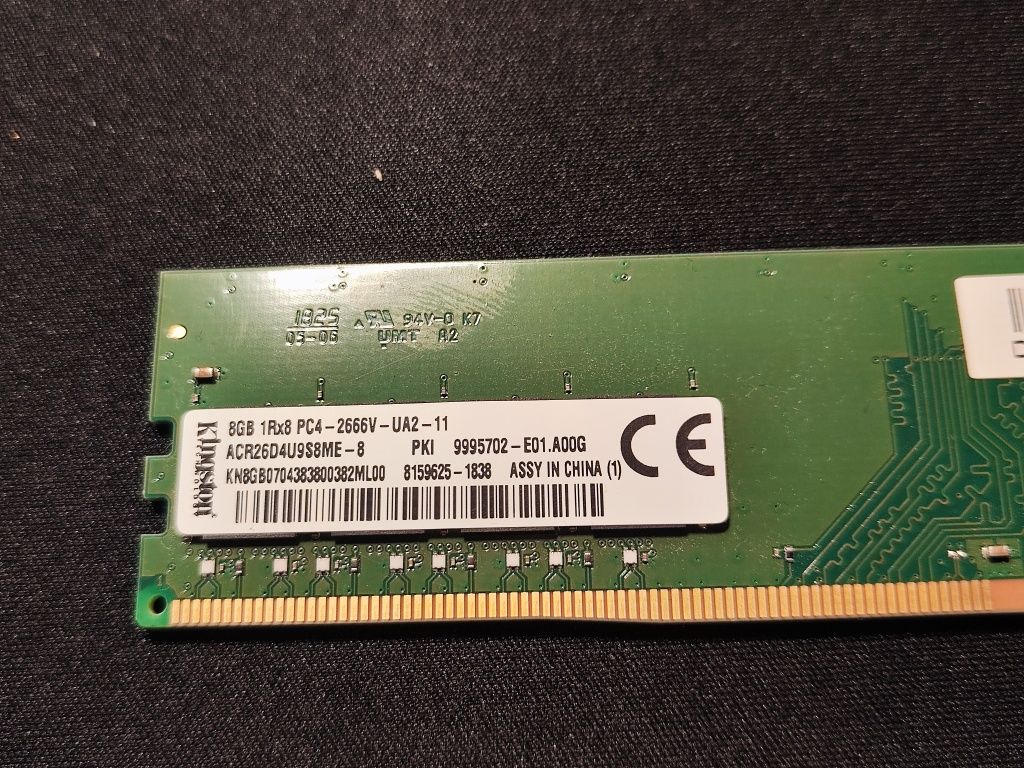 Pamięć Kingston DDR4 RAM 8GB 2666 Mhz