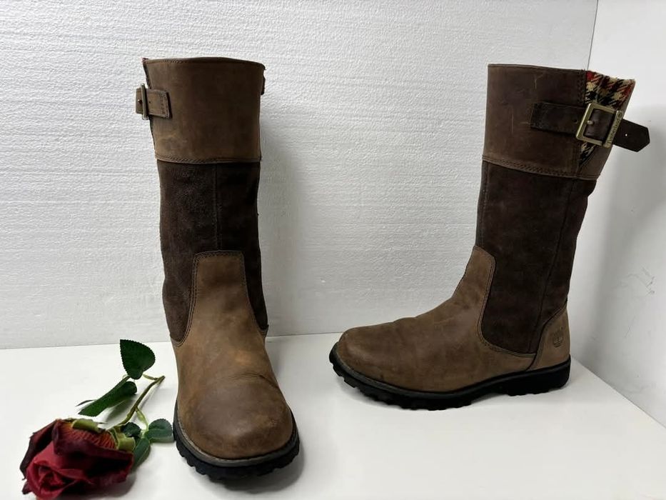 Kozaki skórzane delikatnie ocieplane Timberland Rozmiar 36