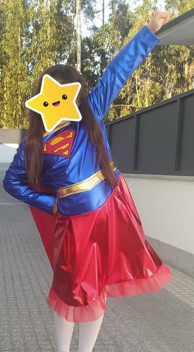 Fato Mulher Maravilha / Super Mulher Criança 8 -10
