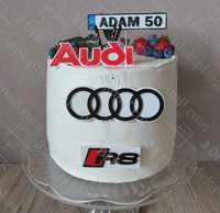 Dekoracje na tort dla fana Audi