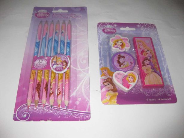 2 Kits Escolares das “Princesas da Disney” Selados!
